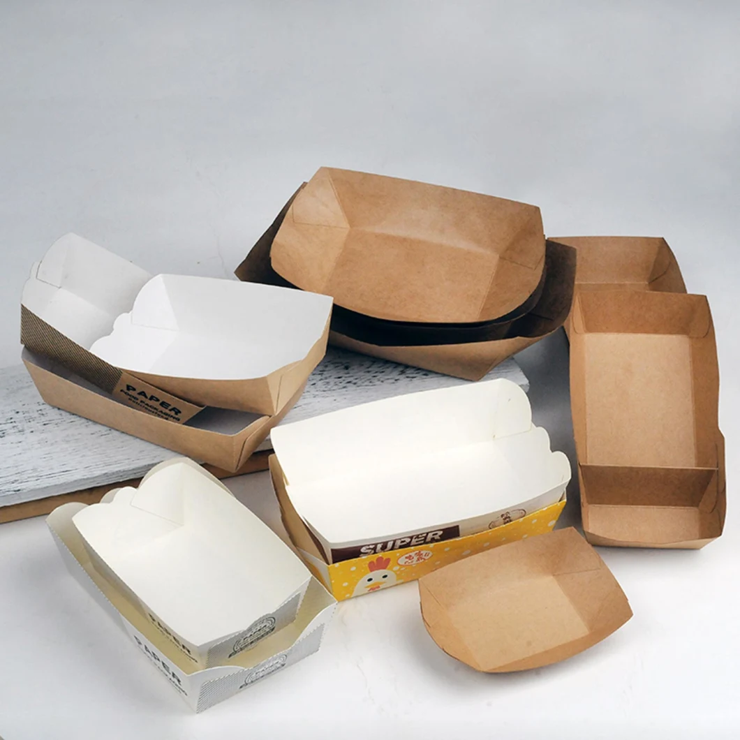 0.25lb, 0.5lb, 1lb, 2lb, 3lb. Red Check Food Packaging Paper Boat Tray for Fried Snacks Custom Wholesale