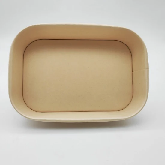 High Quality 500ml Kraft Disposable Bowl Take Away Paper Lunch