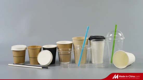 8oz/12oz/16oz/20oz/22oz Plastic Free Water-Based Coating Disposable Cup Paper Coffee Cup Biodegradable Paper Cups