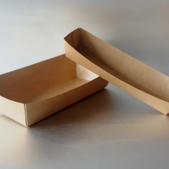 Factory Price of Disposable Kraft Paper Food Tray/ French Fires Boat/ Fast Food Tray