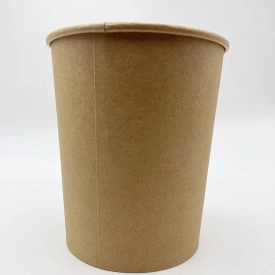 Food Container Waterproof Large Kraft Paper Soup Cup with
