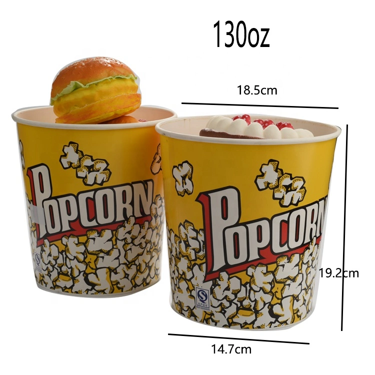 Food 85oz Disposable Custom Printed Popcorn Paper Cup Bucket