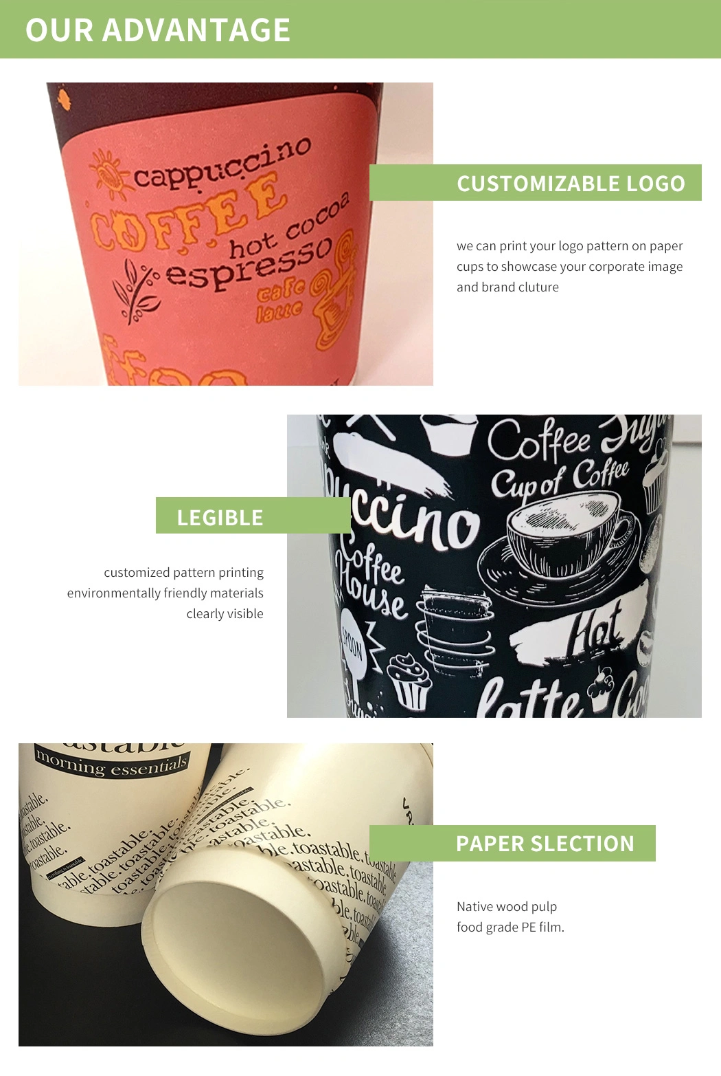 Customized Eco Friendly Printing Logo Food Grade Ice Cream Paper Bowl Disposable Paper Bowl