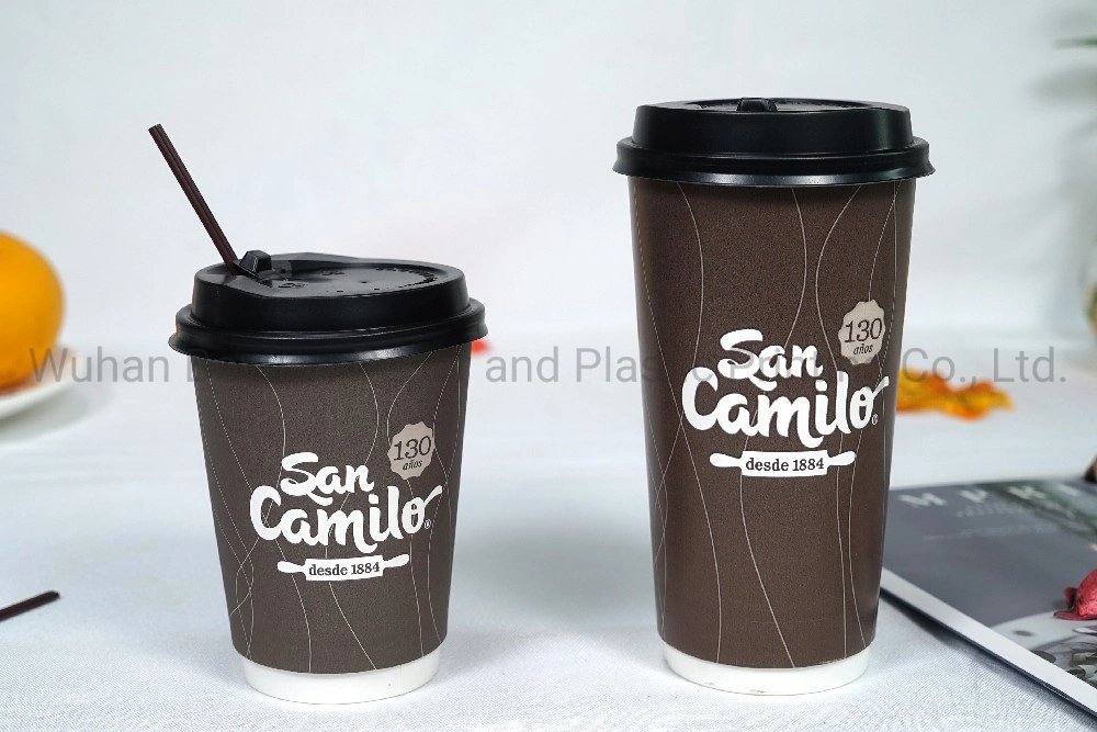 8oz/10oz/12oz/16oz/20oz/24oz Wonderful Customized Disposable Single/Double/Ripple Wall Hot/Cold Drinking Coffee Cup Paper Cups with Lids